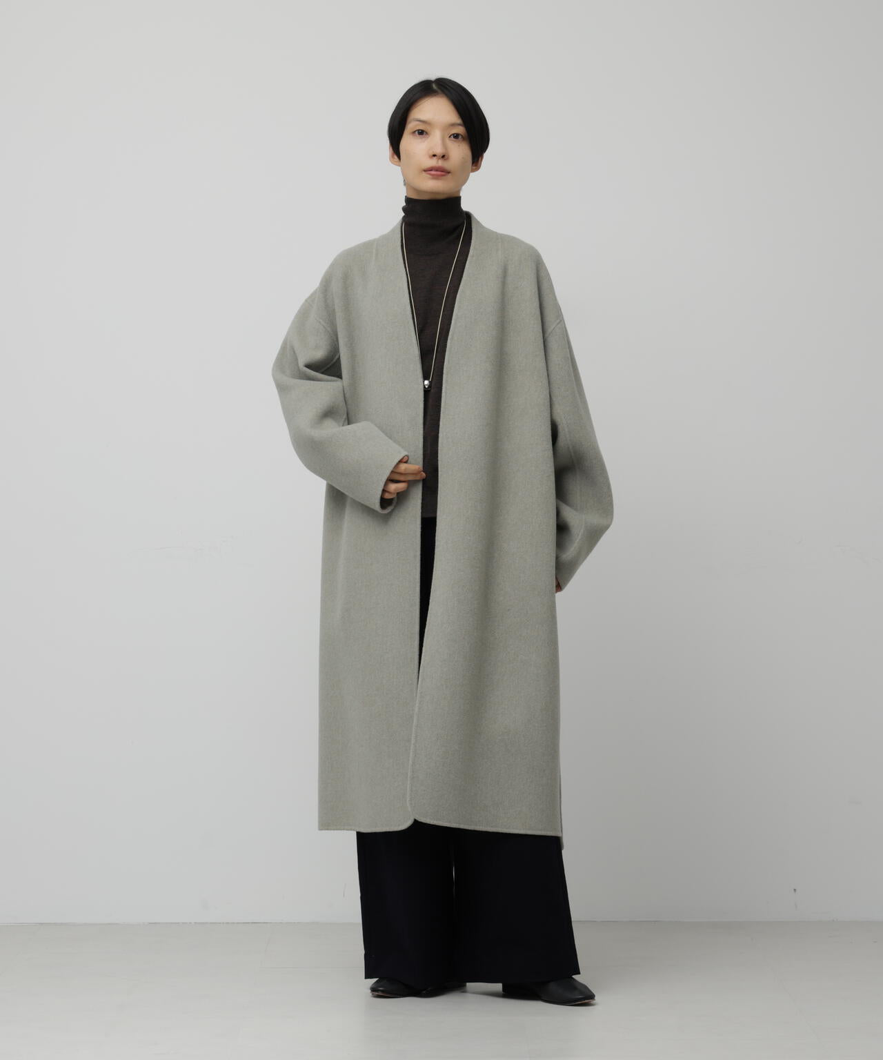 メリンプ配色リバーコート