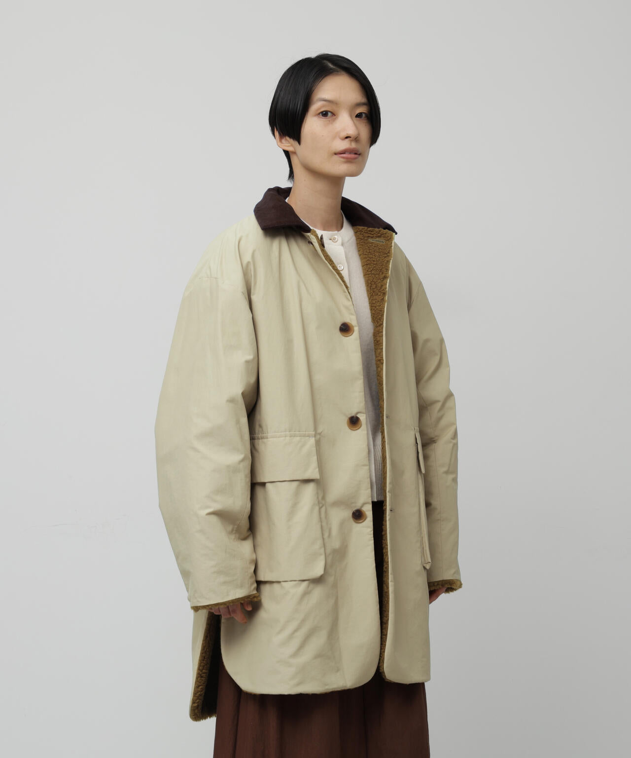 ボア・トスカーナプードルリバーシブルコート