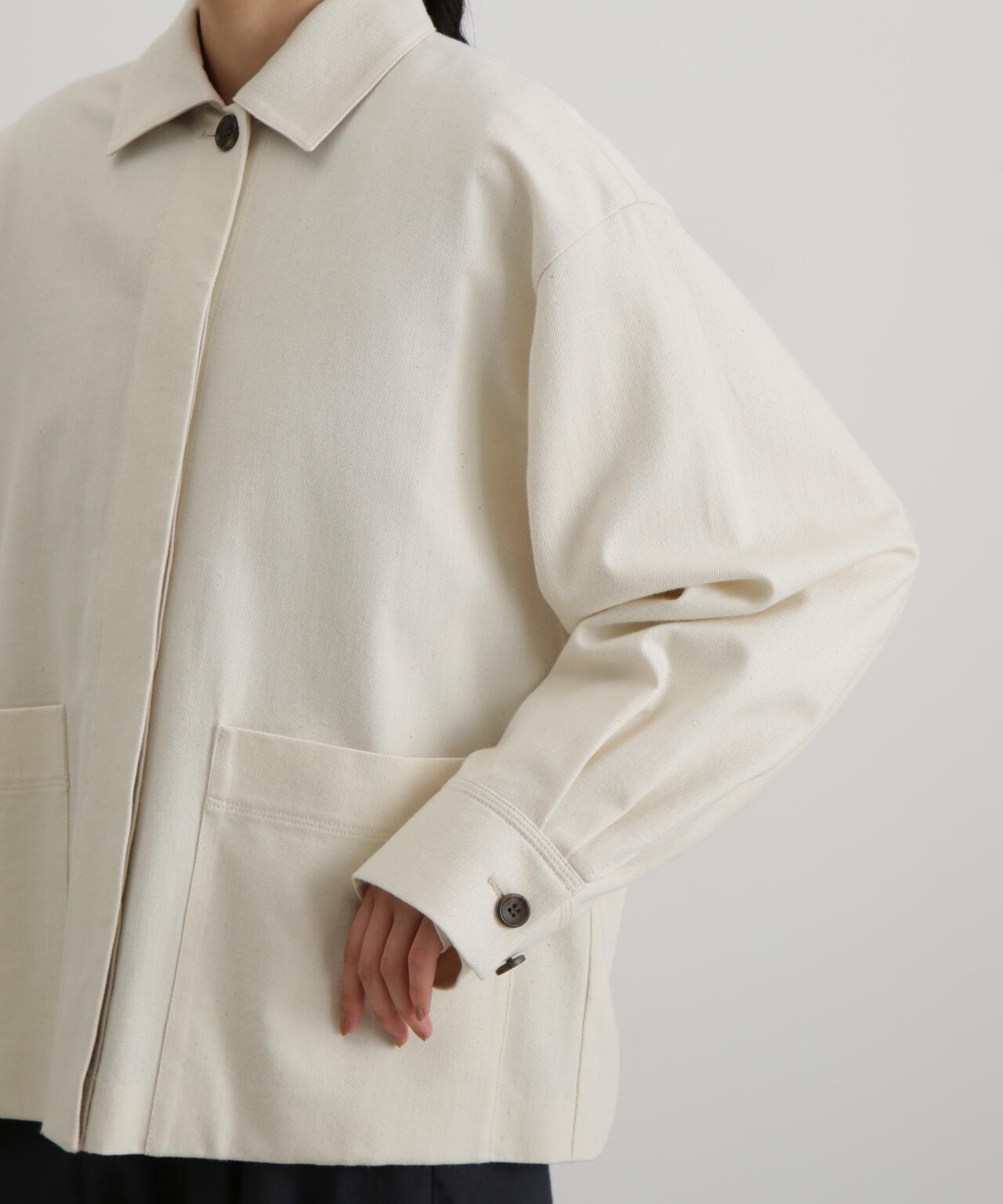 コットンウールショートブルゾン