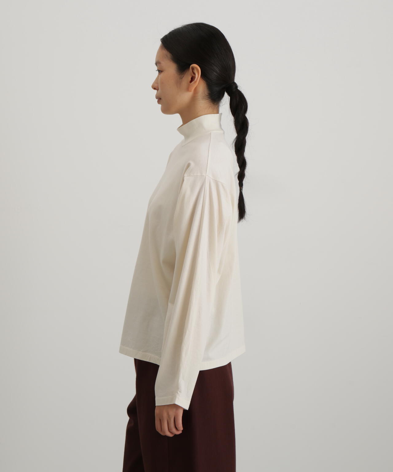 オーガニック天竺ハイネックカットソー