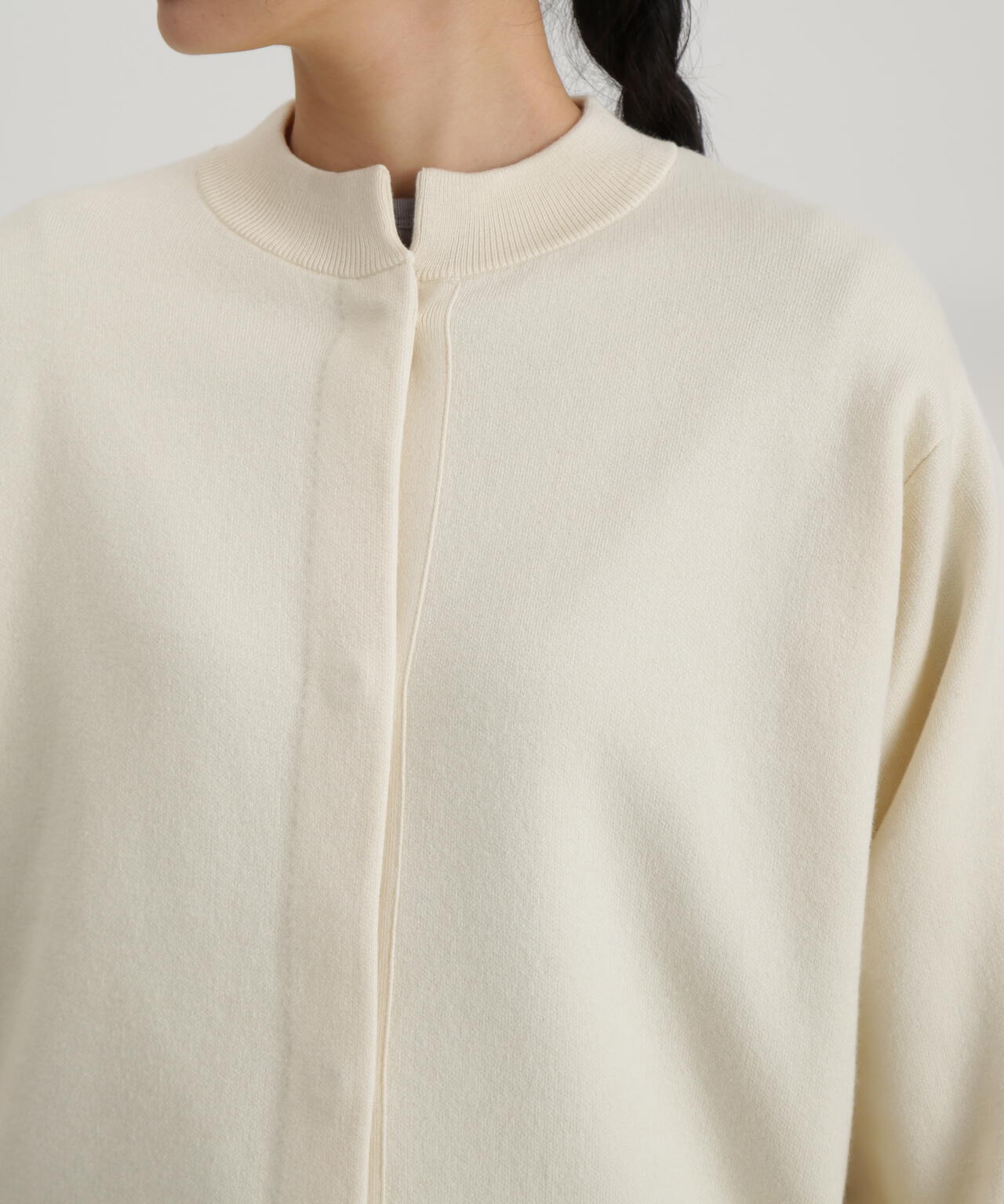 コットンカシミヤ接結ニットカーディガン