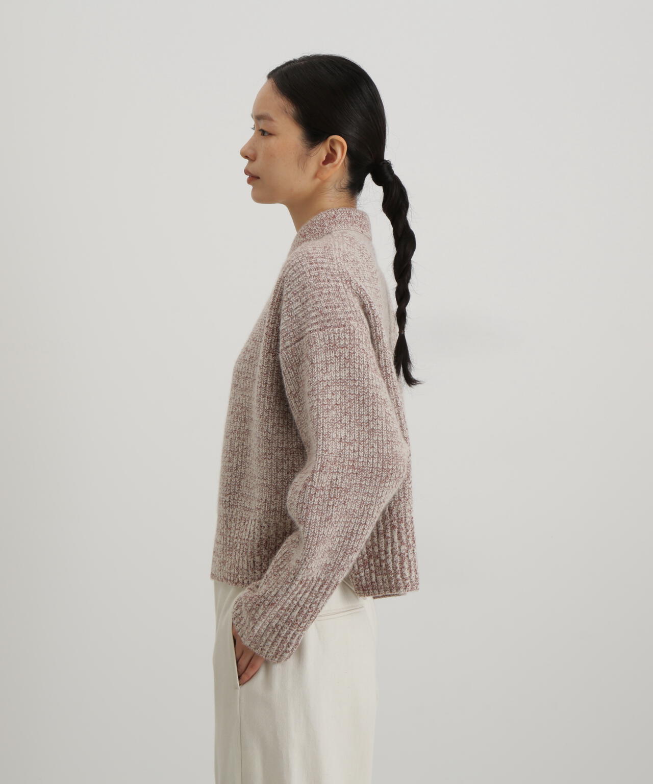 ウールFOXシルク襟付きニットトップス | wagona（ワゴナ） ｜【公式