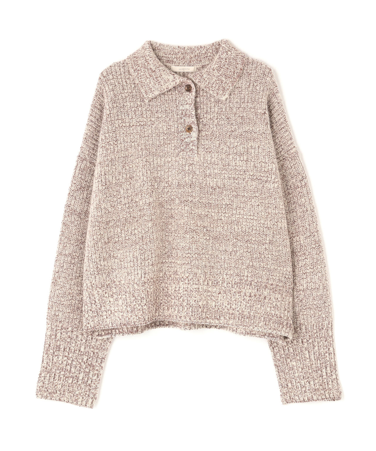 ウールFOXシルク襟付きニットトップス | wagona（ワゴナ） ｜【公式