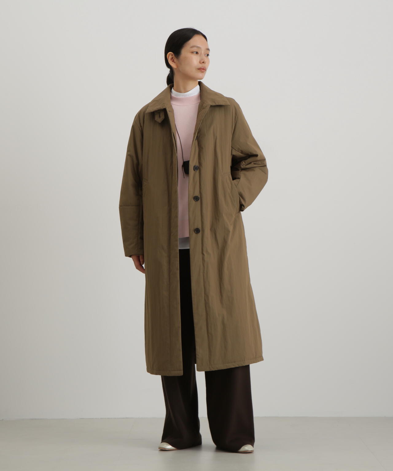 コットンカシミヤ接結ニットプルオーバー