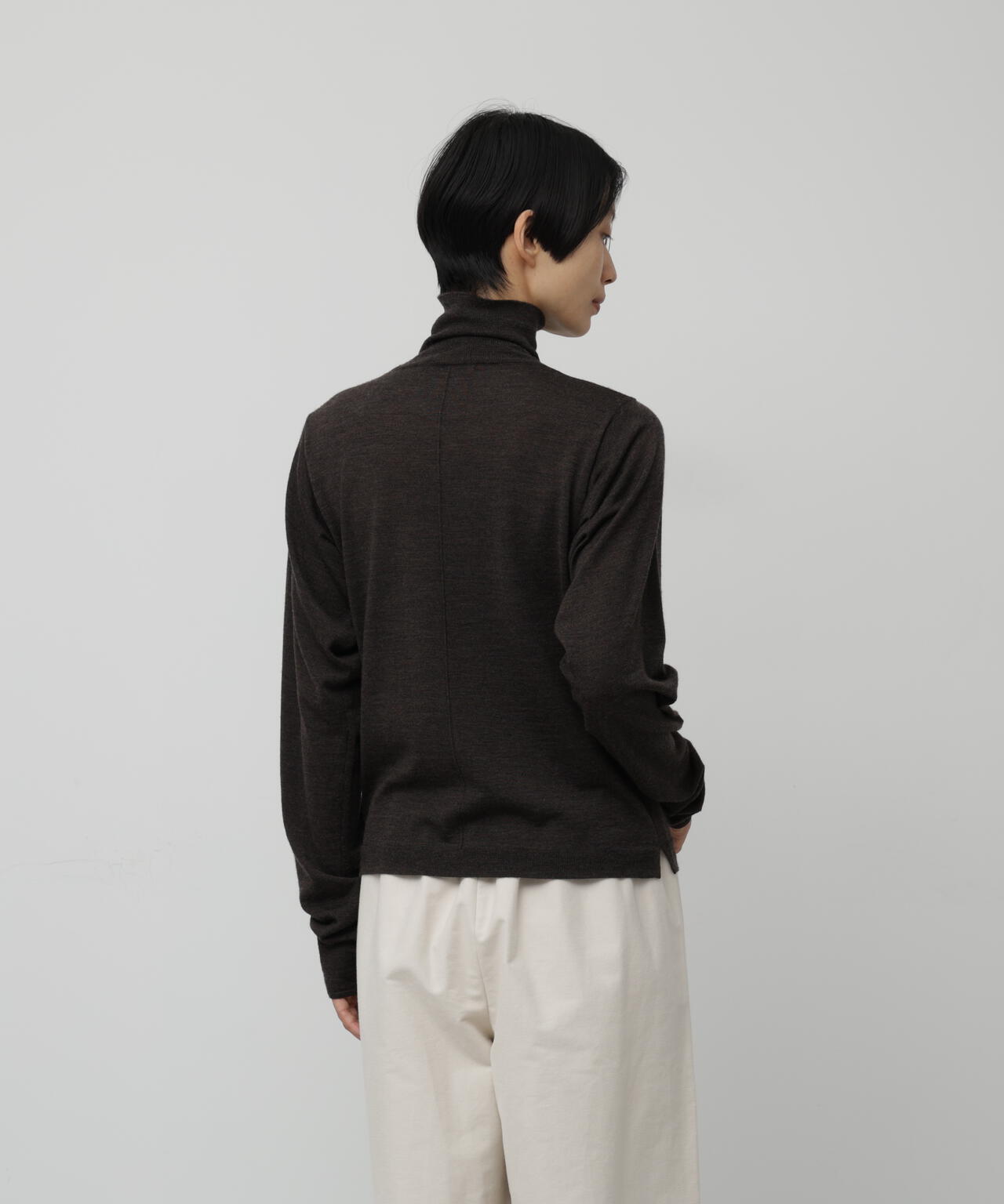 セミオーダー・わた 高密度コットン ツイル ドラムダイ ワイドテーパードイージーパンツ