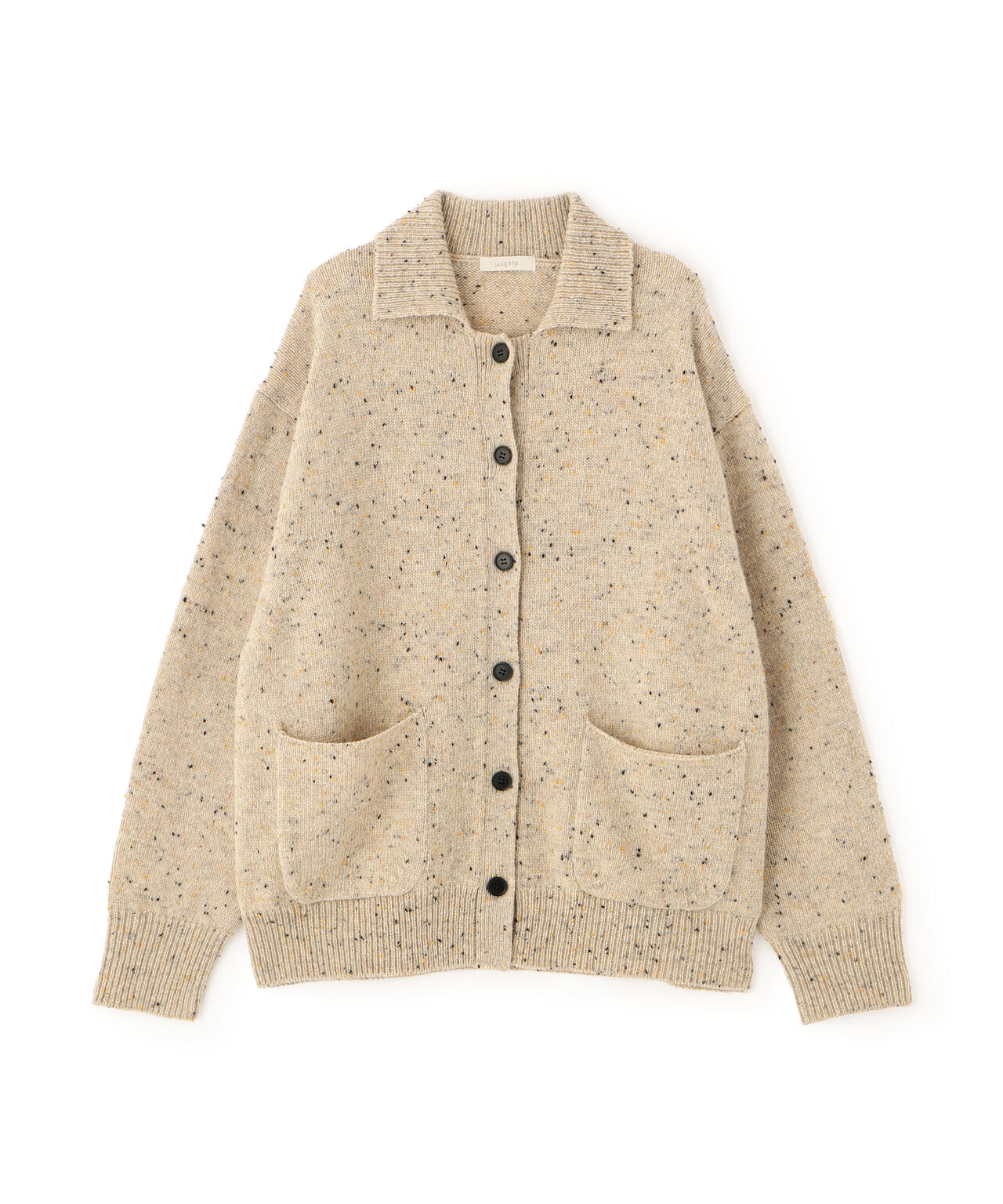 ウールネップヤーン衿付きカーディガン