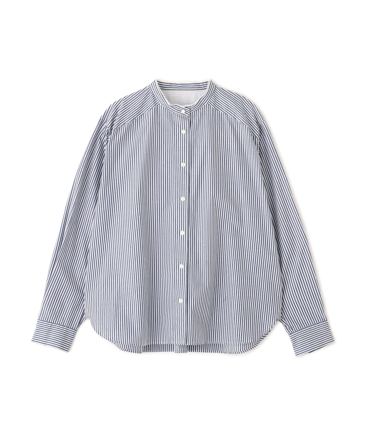 ドビーストライプレースカラーブラウス