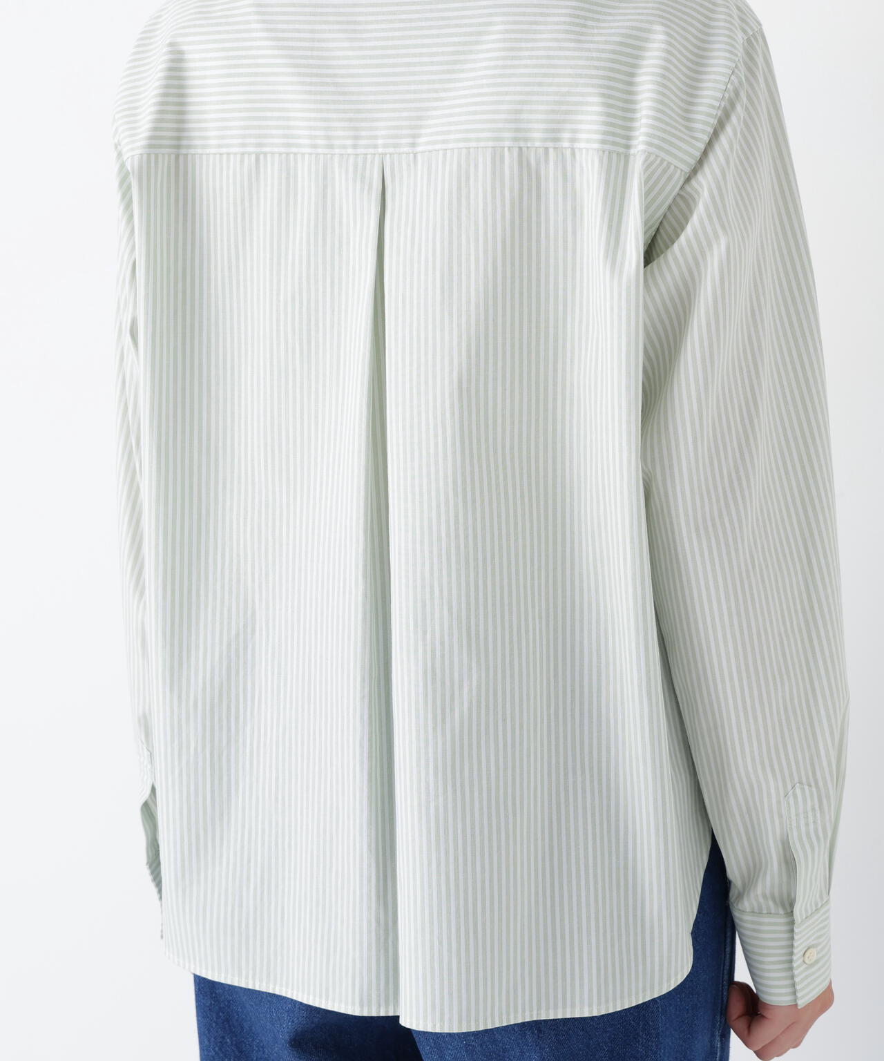 ドビーストライプレースカラーブラウス