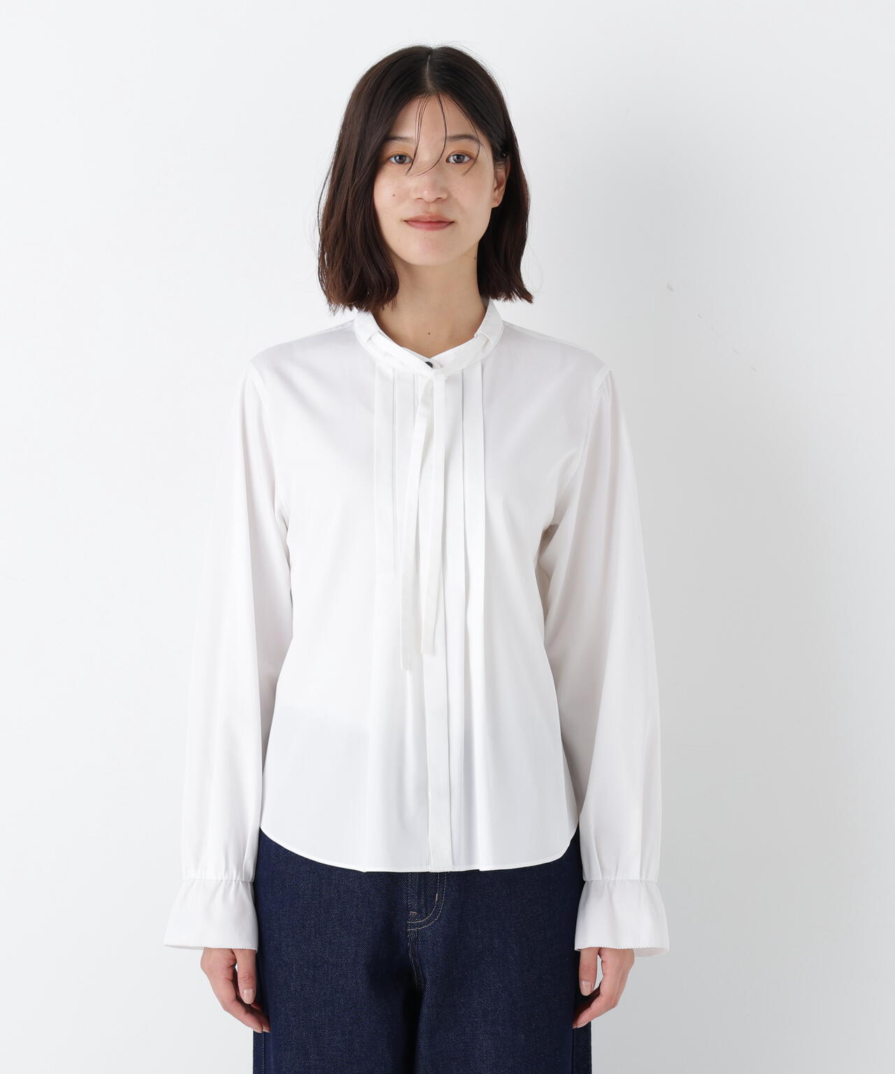 コットンリヨセルブロードタイブラウス