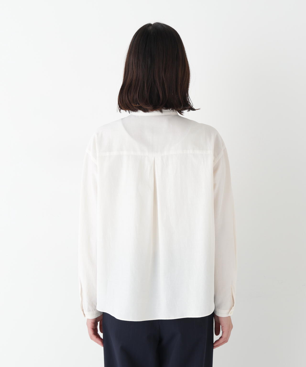 レースドッキングハンドカラーブラウス