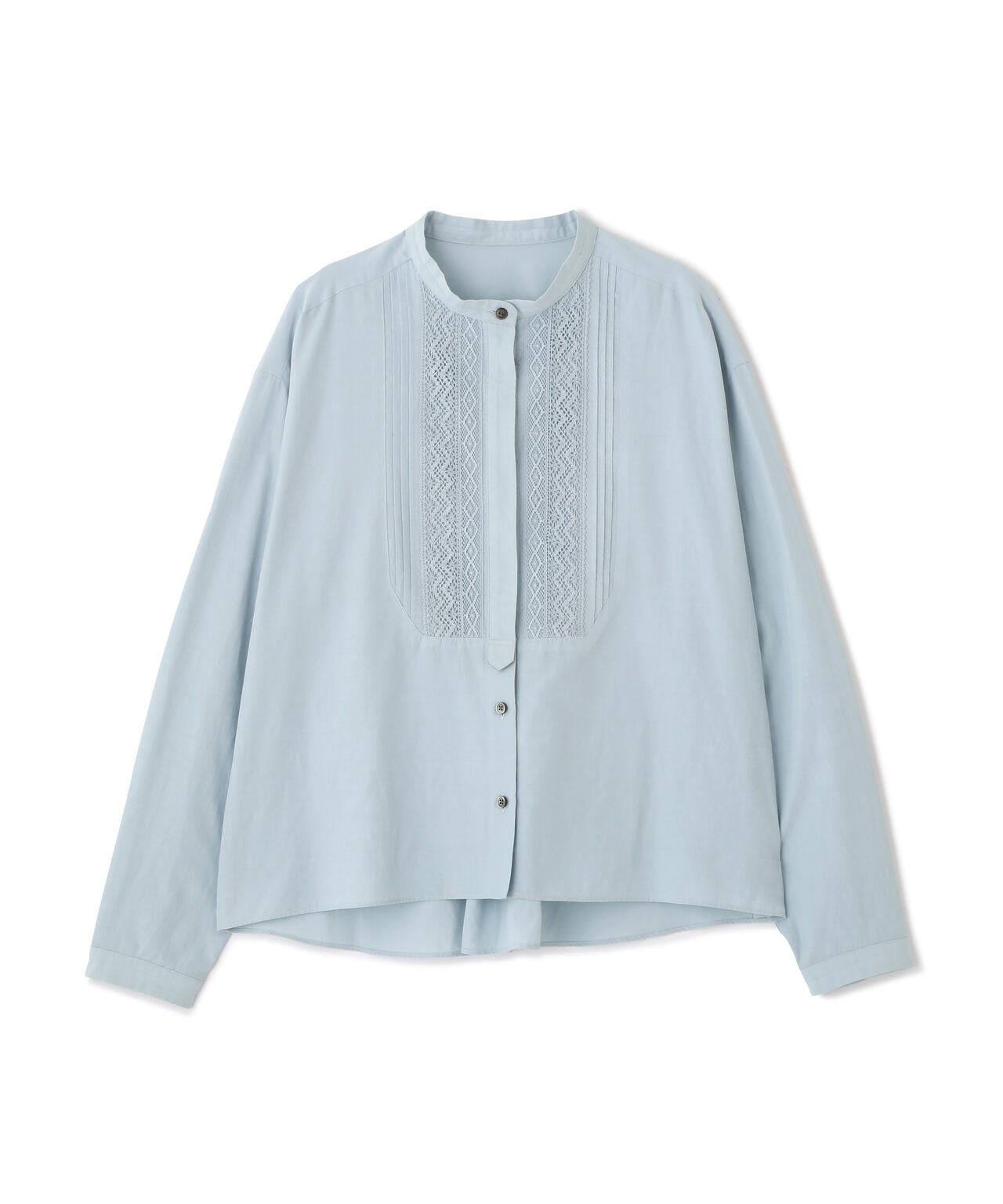 レースドッキングハンドカラーブラウス