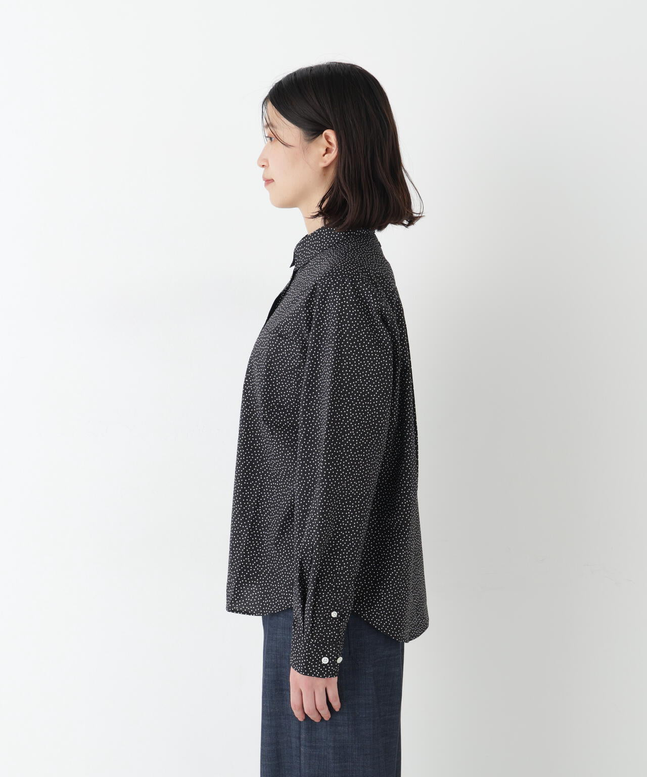 ドット柄ベーシックシャツ
