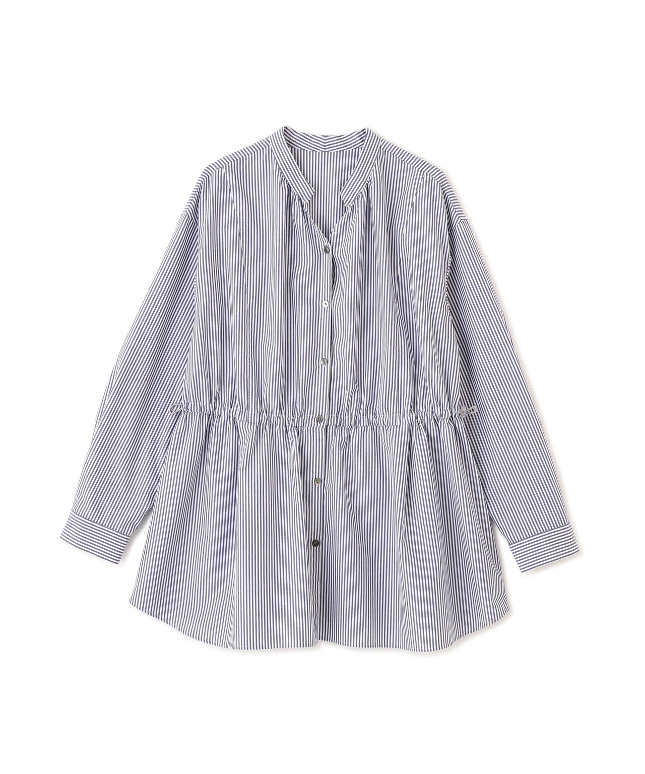 《洗える》シャンブレーオックスドロストブラウス