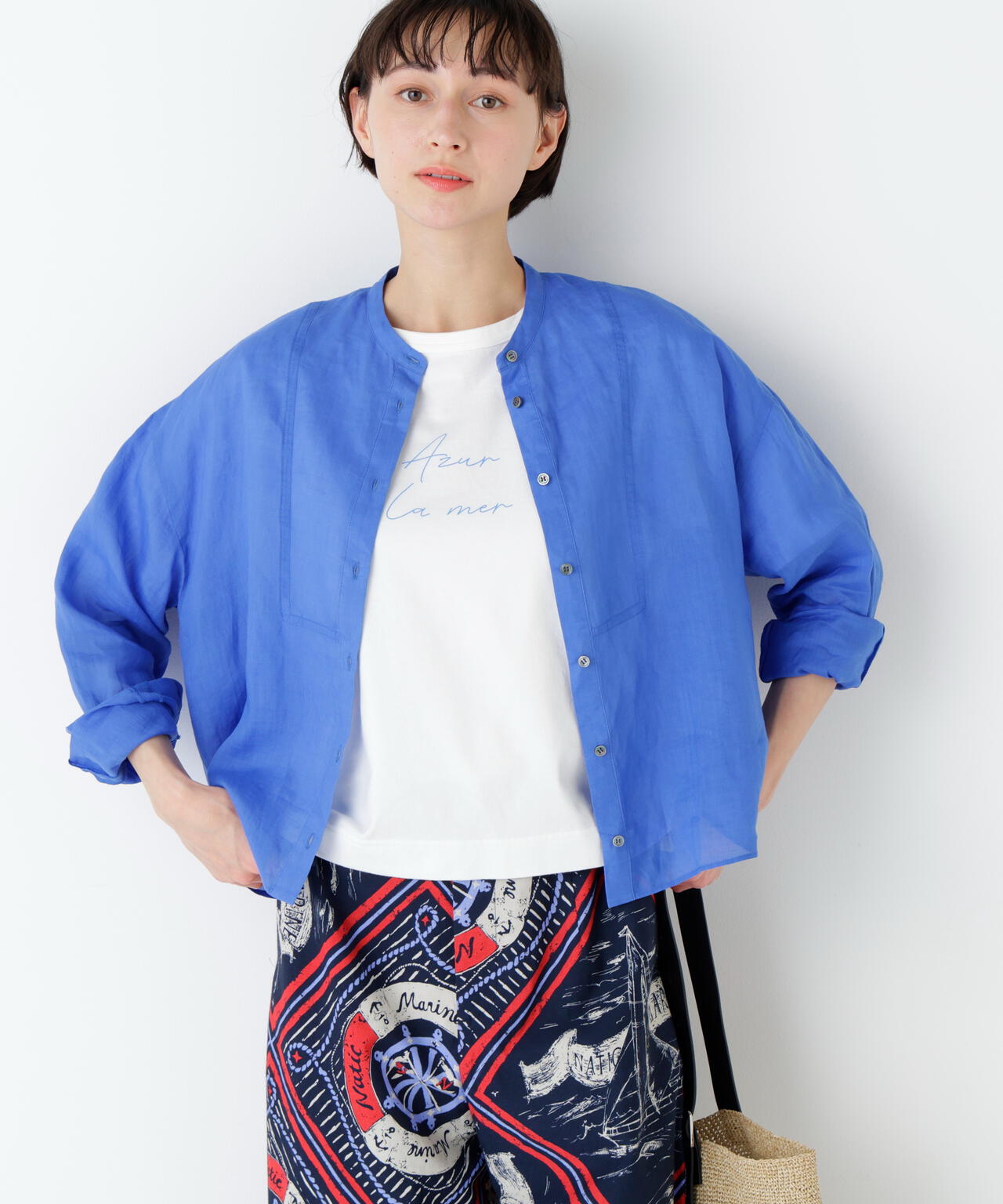 名品 / 洗える / 4カラー展開》ラミーボザムシャツブラウス | human