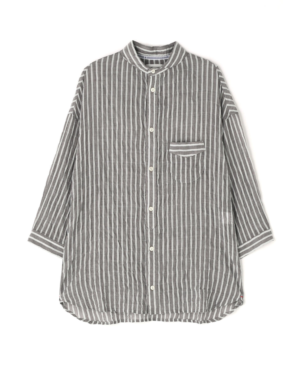 【ＷＥＢ限定】ＮＡＴＩＣシャーリングストライプ七分袖ブラウス