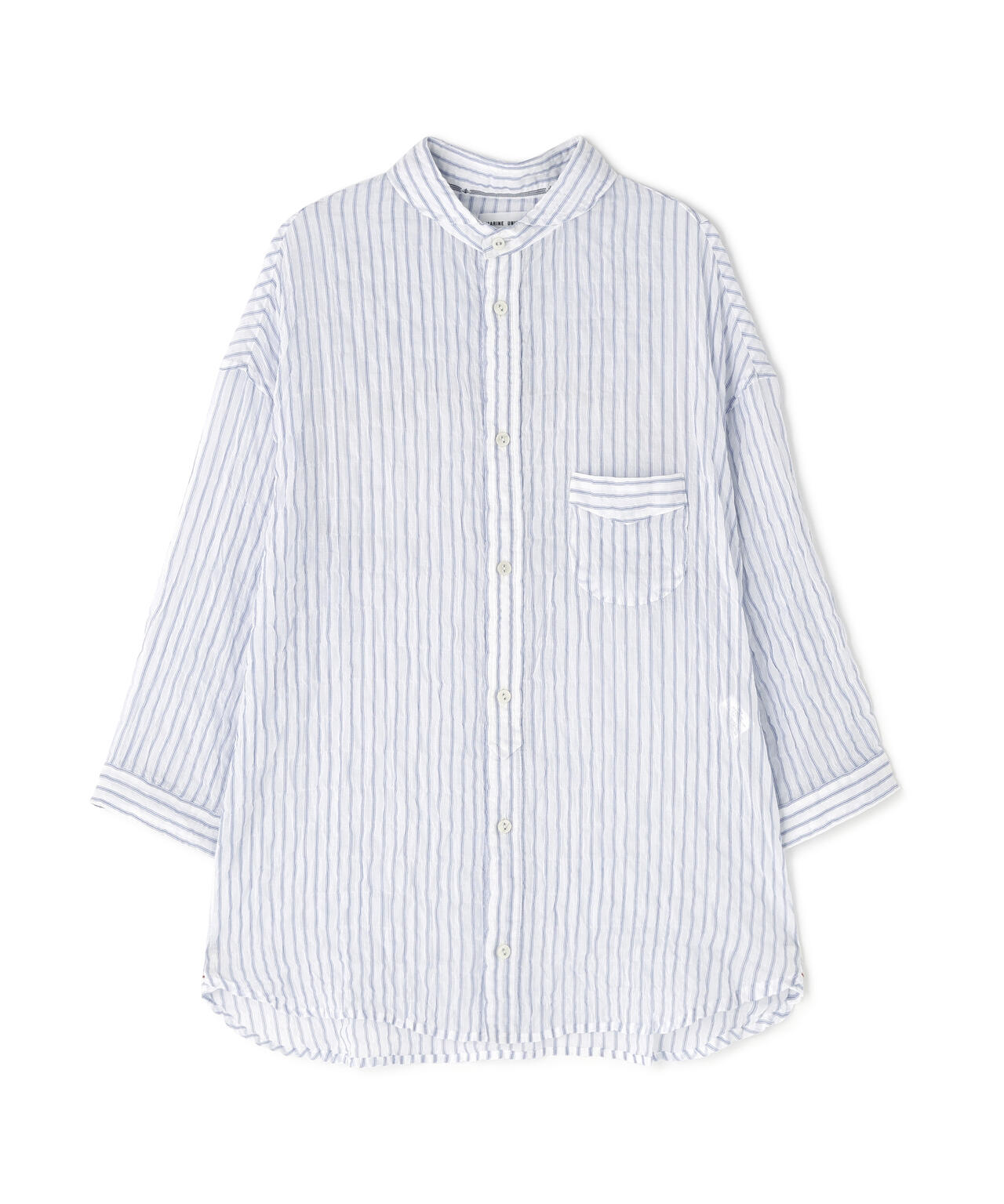 【ＷＥＢ限定】ＮＡＴＩＣシャーリングストライプ七分袖ブラウス