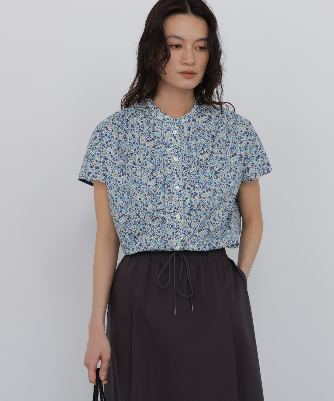 おこのなみさま専用 HUMAN WOMAN リバティプリント ブラウス M 2着 リバティプリントフレンチブラウス | human woman（ヒューマンウーマン