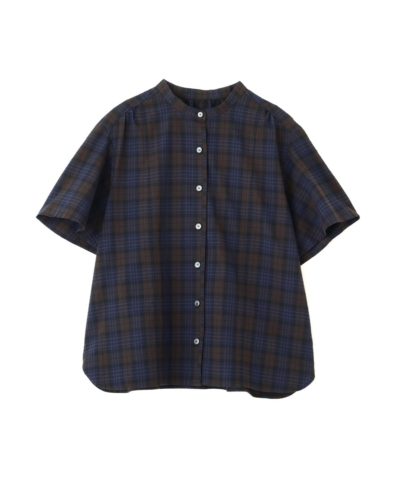 清涼素材 / 洗える》先染めサッカーブラウス | human woman