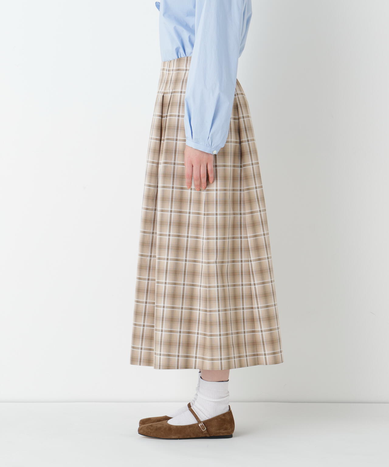 オリジナル先染めチェックタックスカート