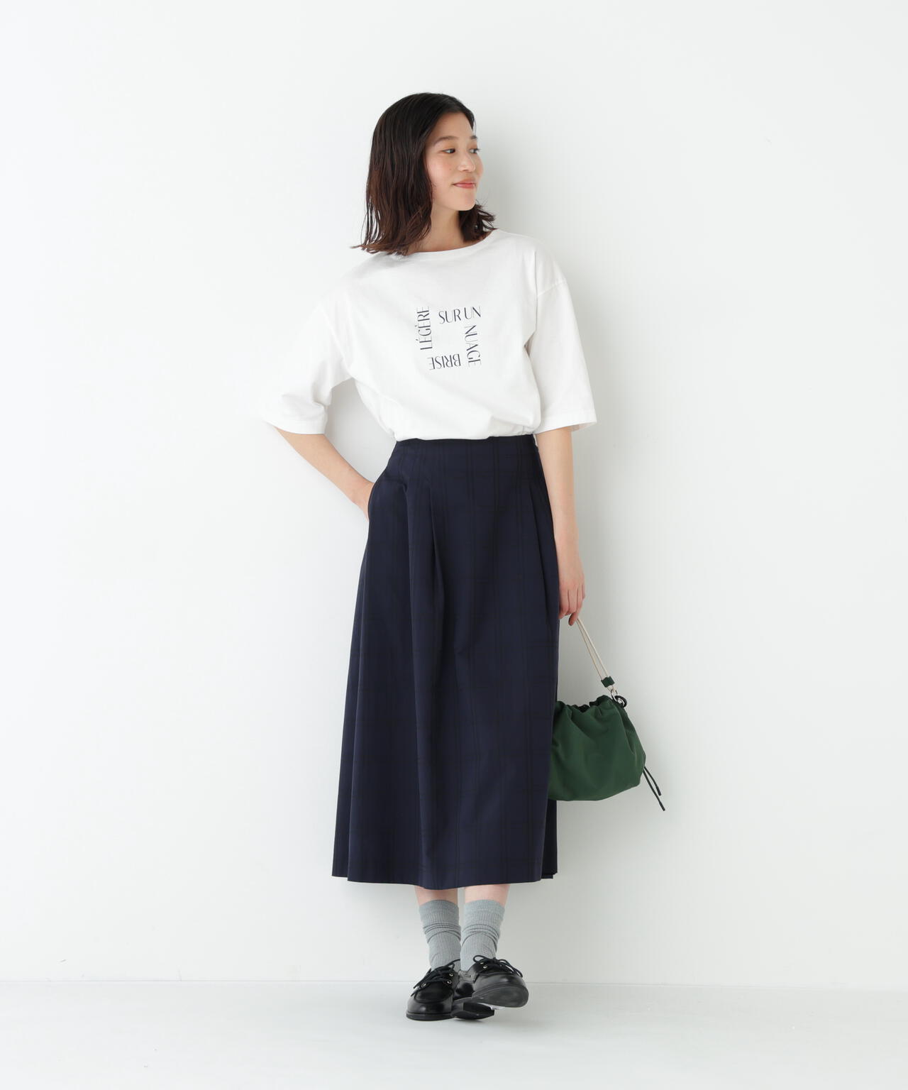 オリジナル先染めチェックタックスカート