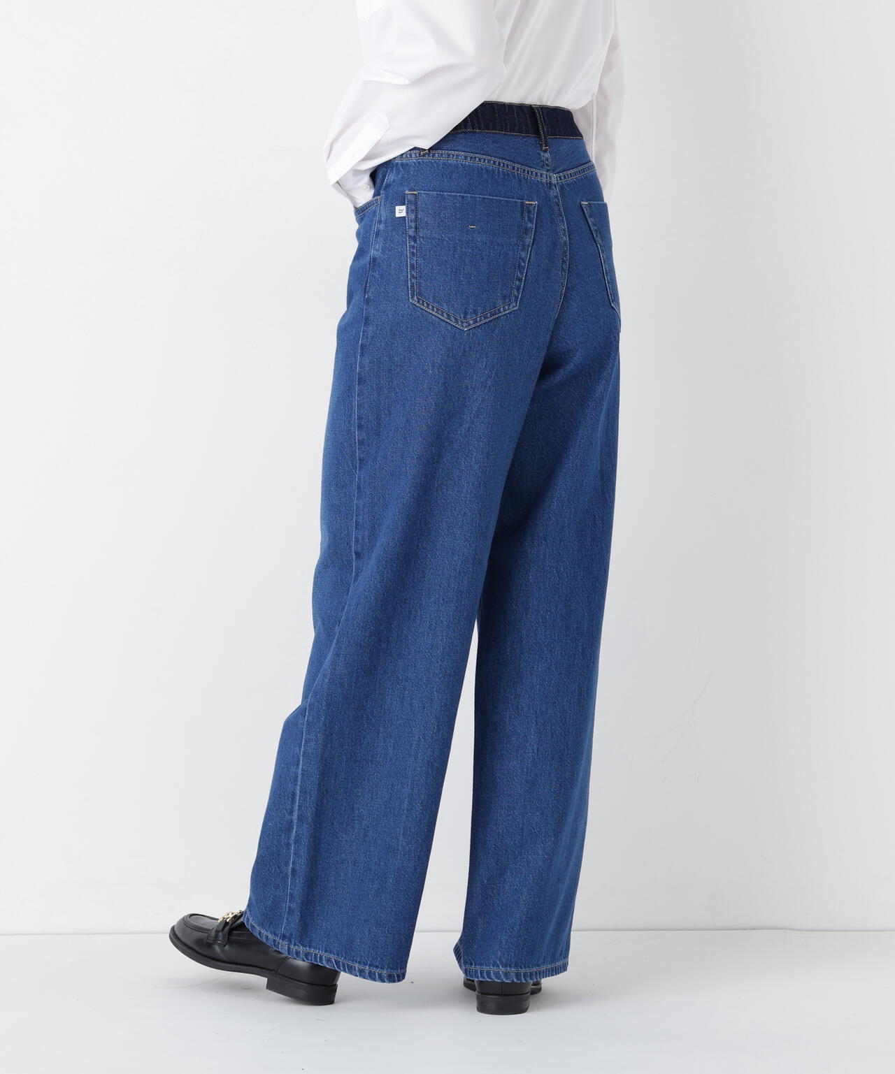 ソフトデニムセミワイドパンツ