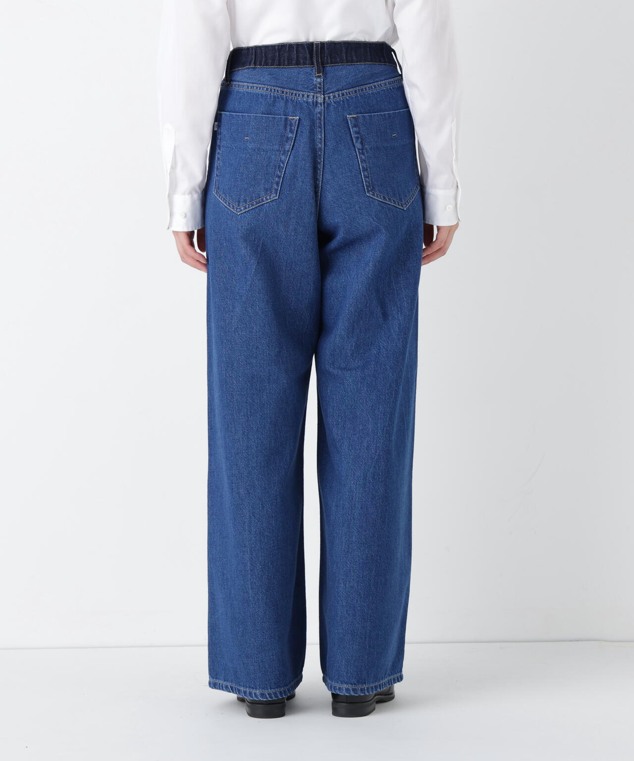 ソフトデニムセミワイドパンツ