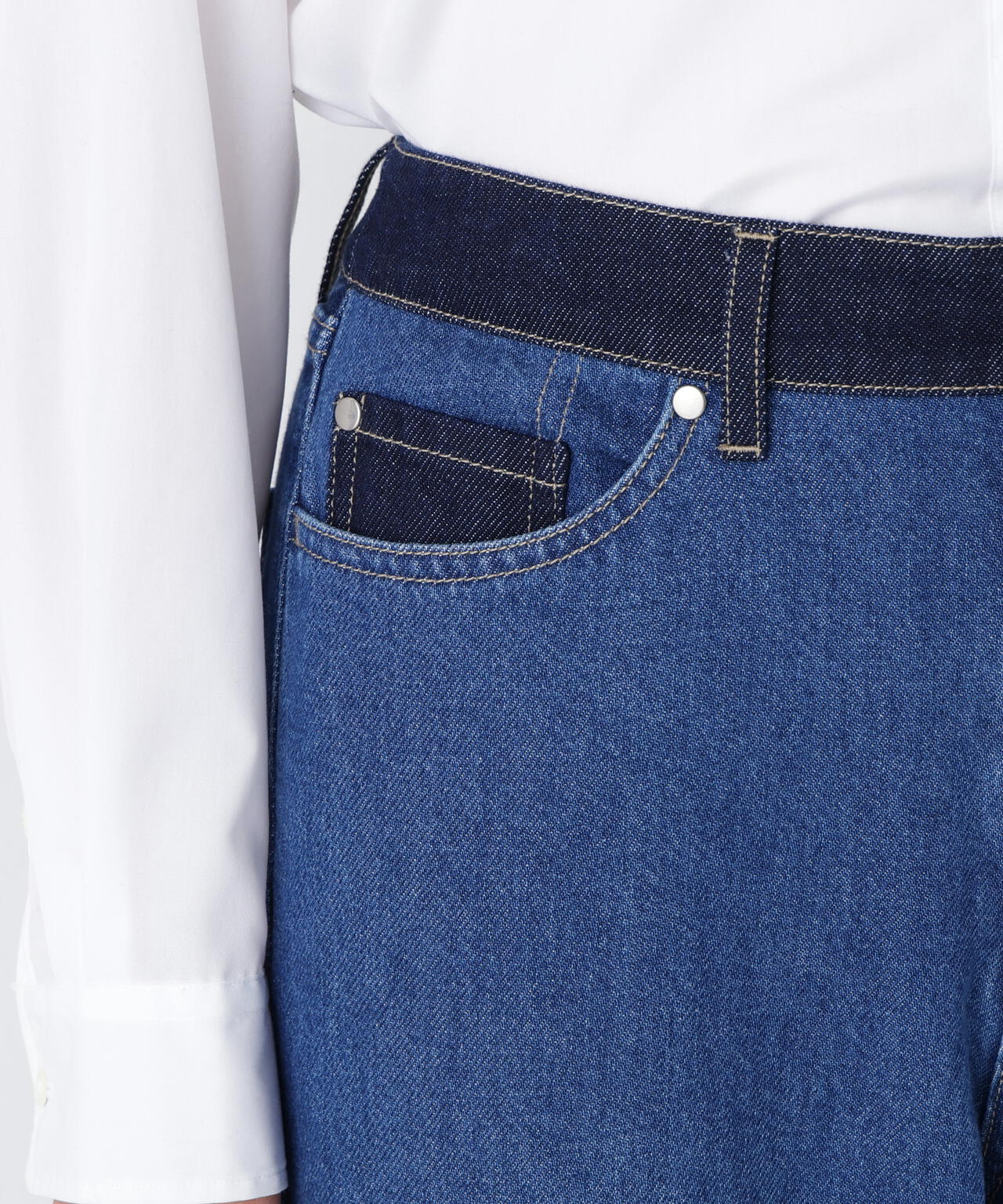 ソフトデニムセミワイドパンツ