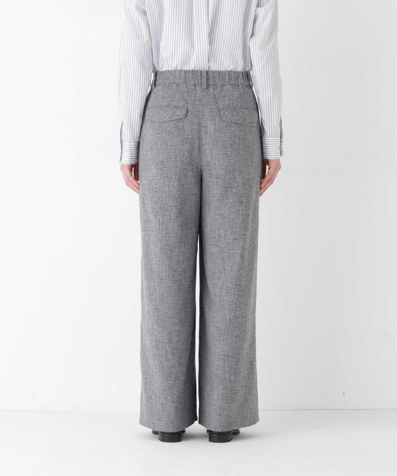 ≪セットアップ可≫ツィードセミワイドパンツ | human woman