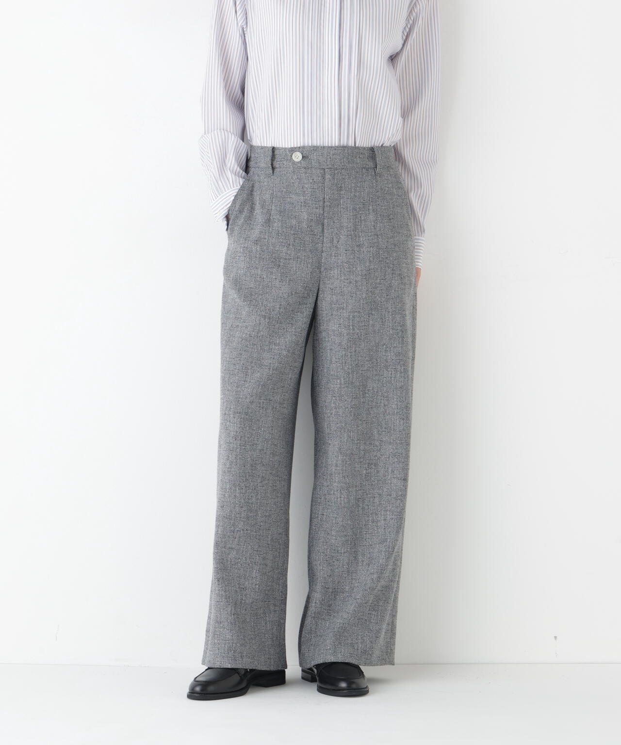 ア*ク様 HUMAN MADE グレー ワイドパンツ ≪セットアップ可≫ツィードセミワイドパンツ | human woman