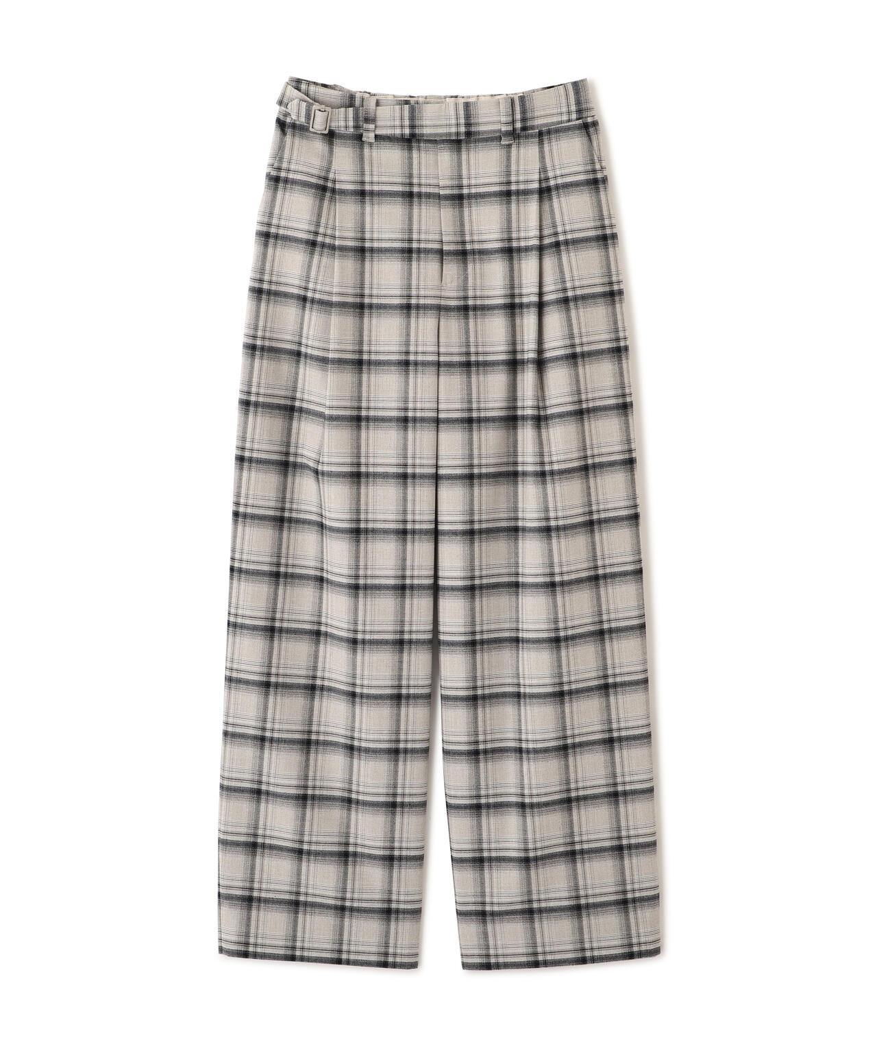 ＴＲチェックタックワイドテーパードパンツ
