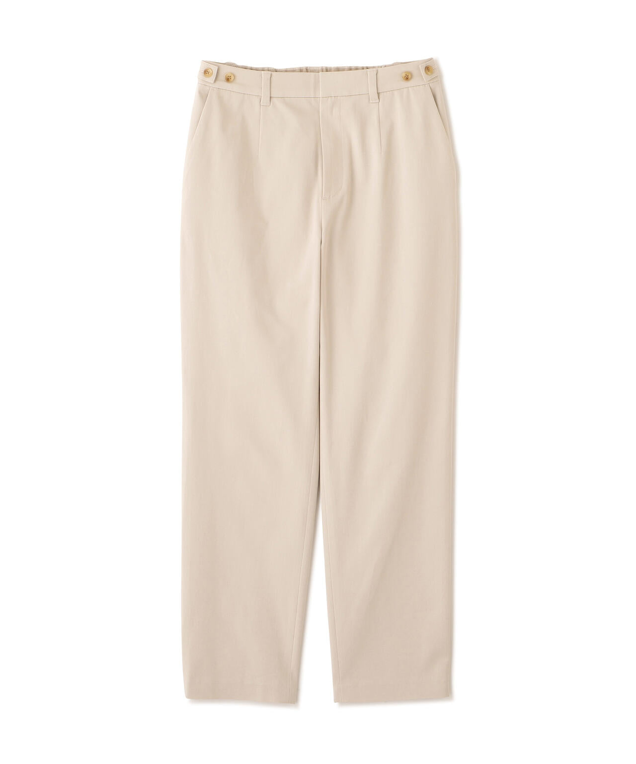 サテンストレッチ細身ストレートパンツ