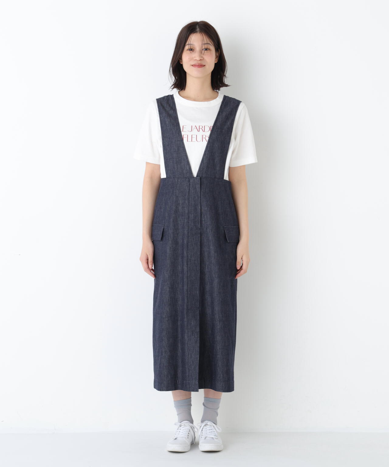 《定番素材 / 洗える》ライトオンスデニムジャンスカ