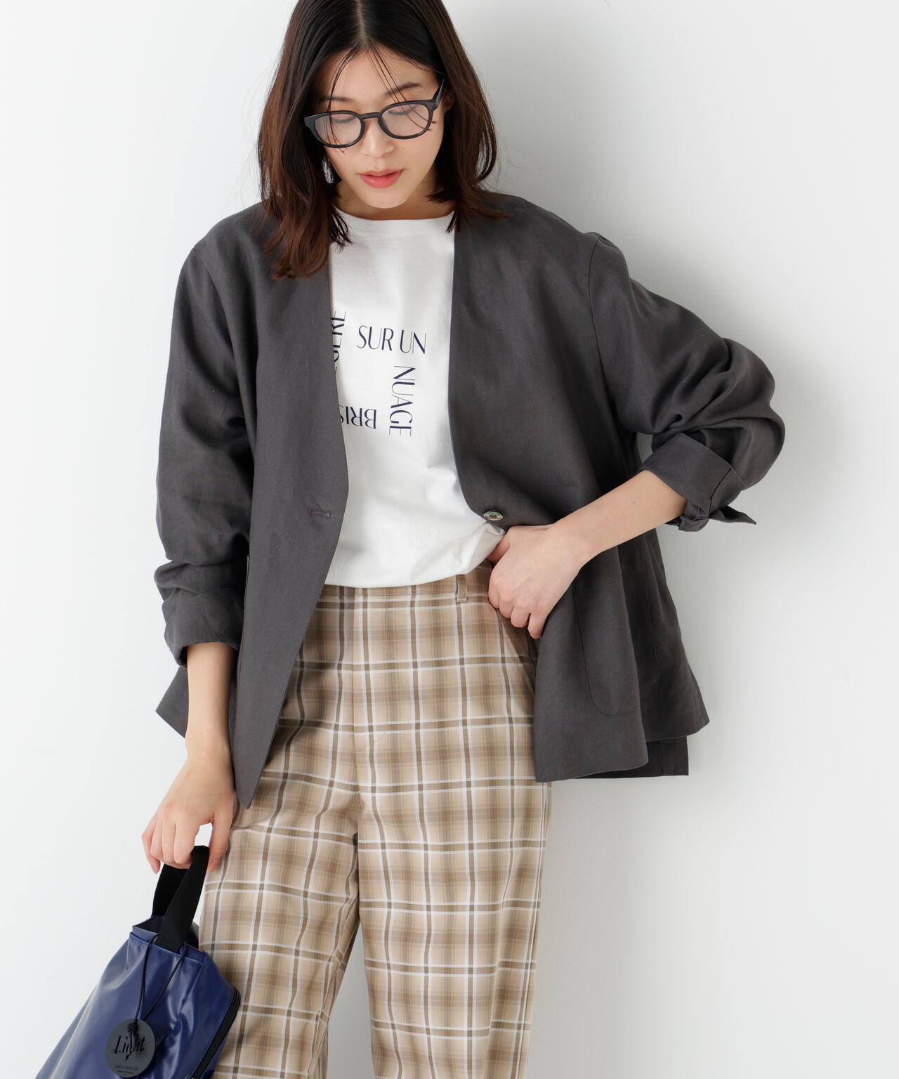 ラミーキャンバスノーカラージャケット