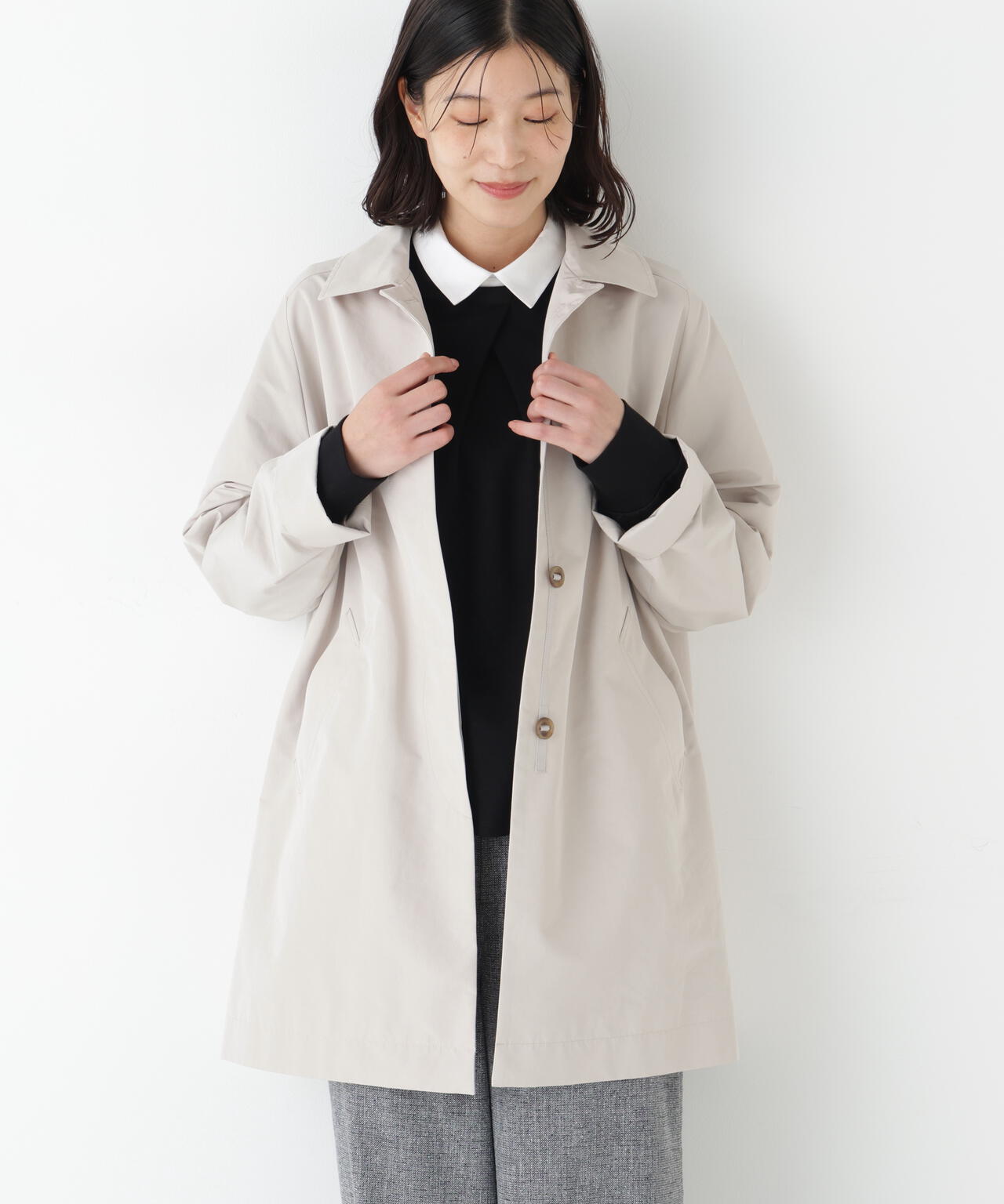 ☆タグ付き新品☆ヒューマンウーマン パウダーツイルブルゾン コート モッサミドルダッフルコート | human woman（ヒューマンウーマン