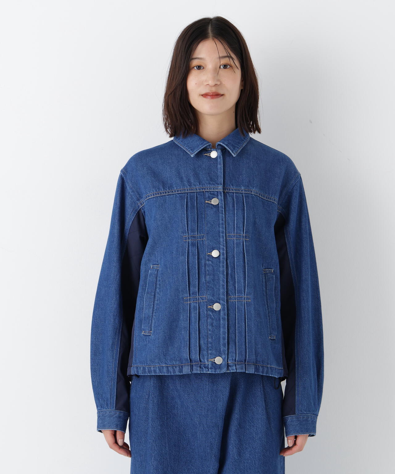 ソフトデニムドッキングブルゾン