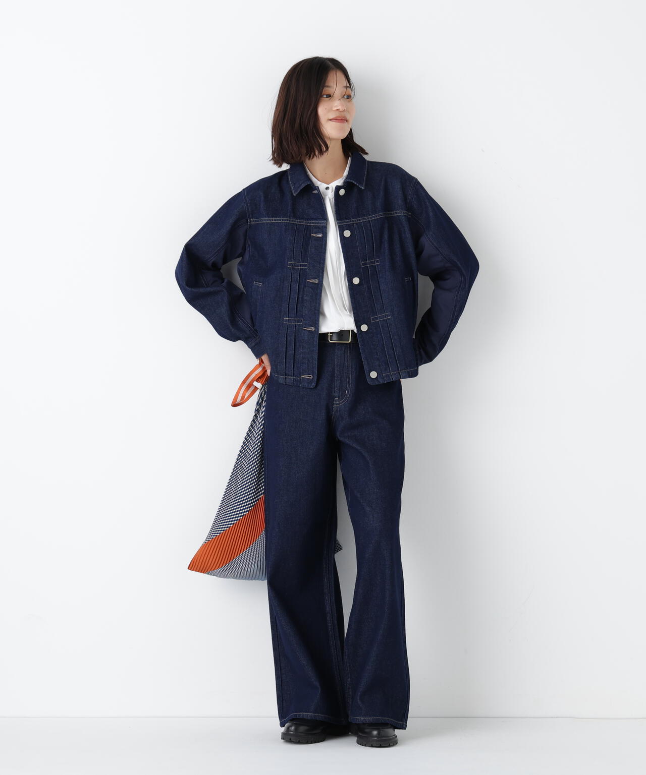 ソフトデニムドッキングブルゾン