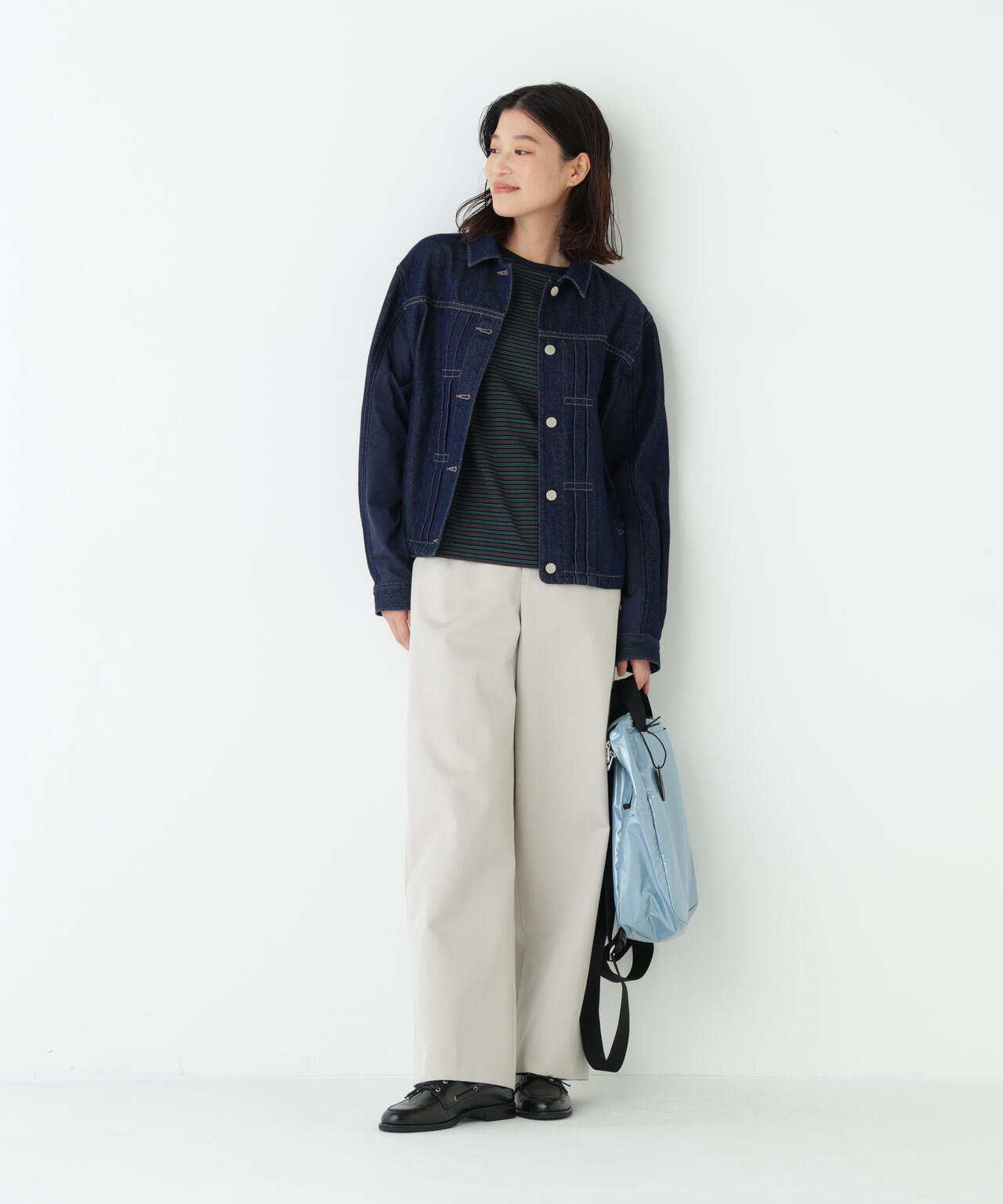 洗える》ソフトデニムドッキングブルゾン | human woman（ヒューマン