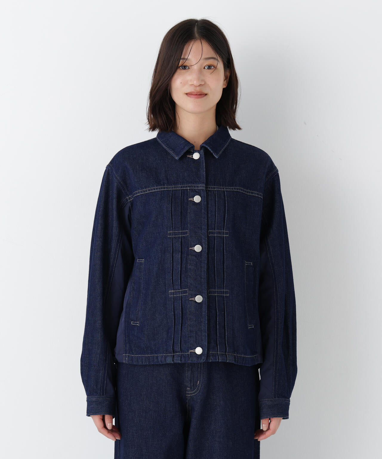 ソフトデニムドッキングブルゾン