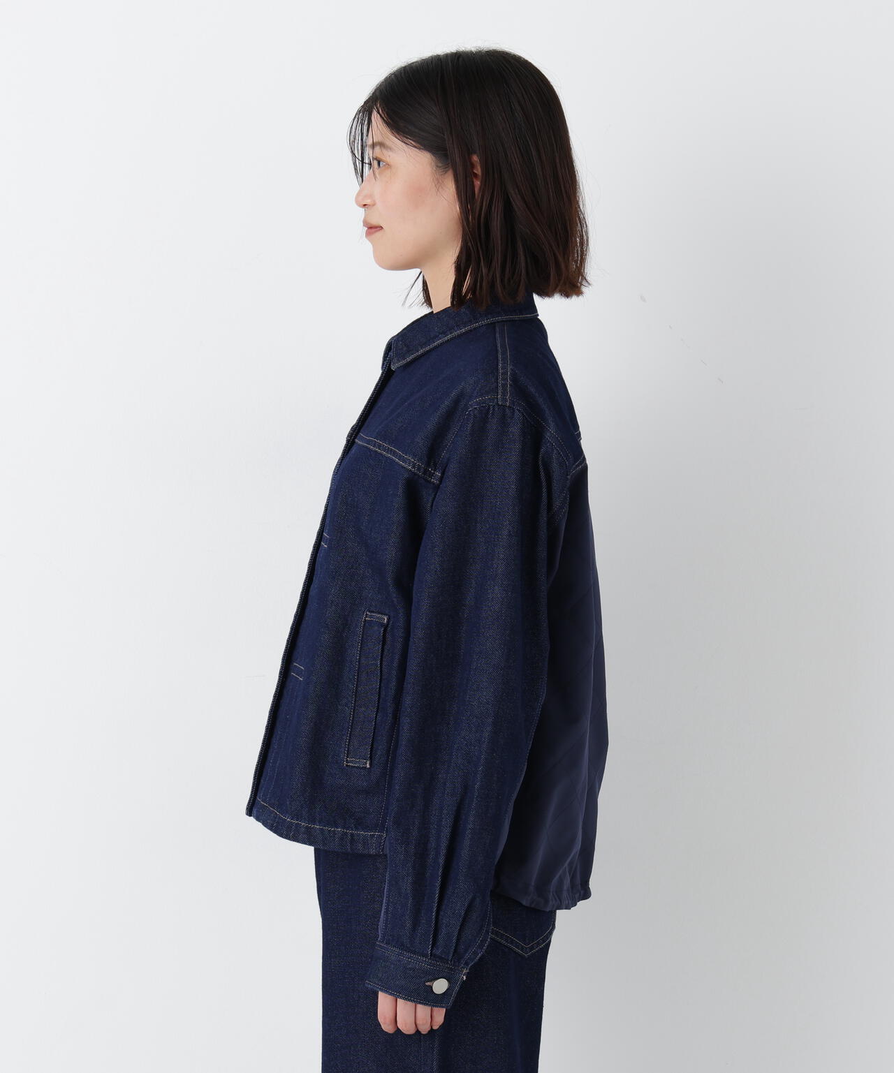 ソフトデニムドッキングブルゾン