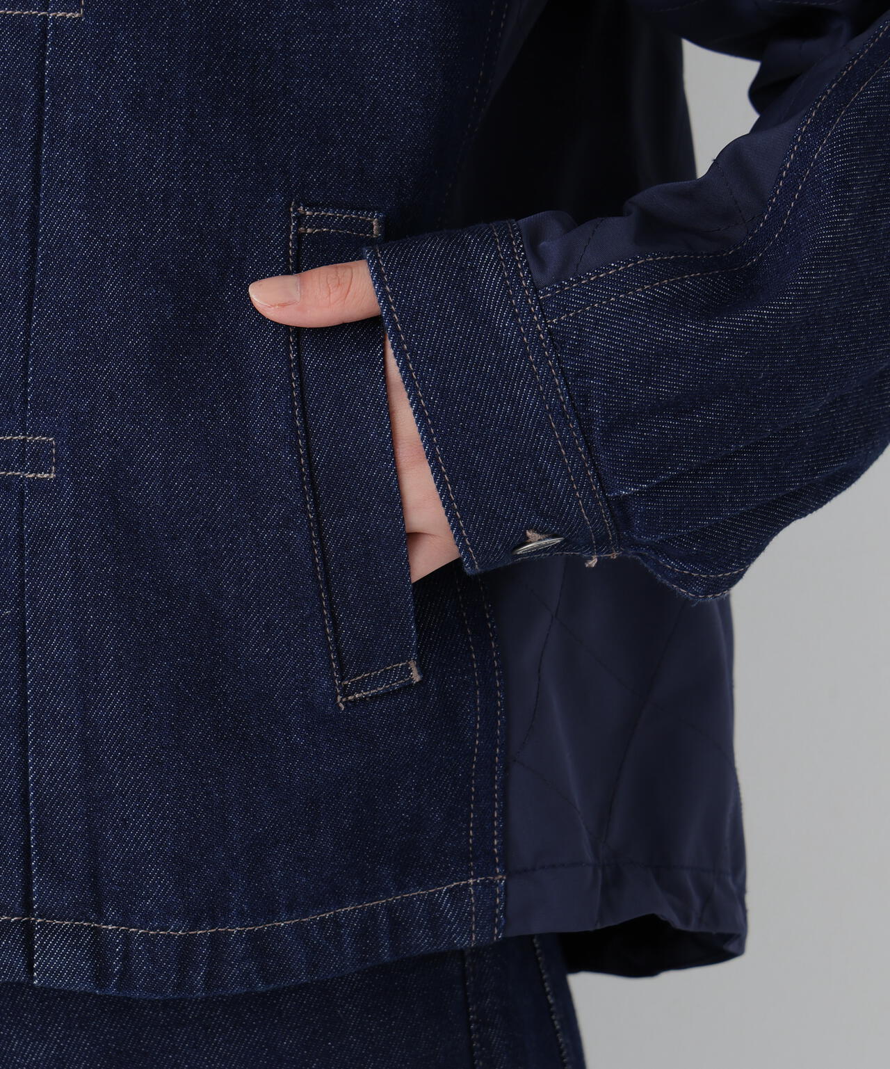 ソフトデニムドッキングブルゾン