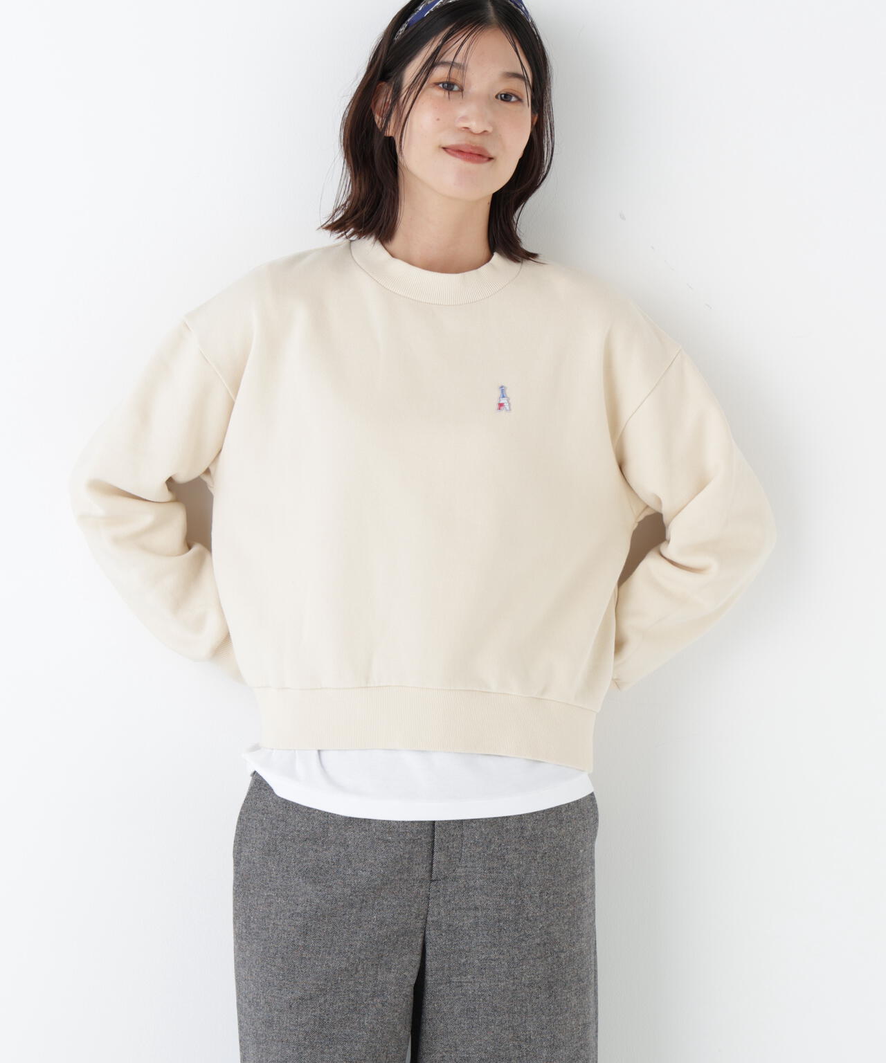 モチーフワッペン裏起毛スウェット