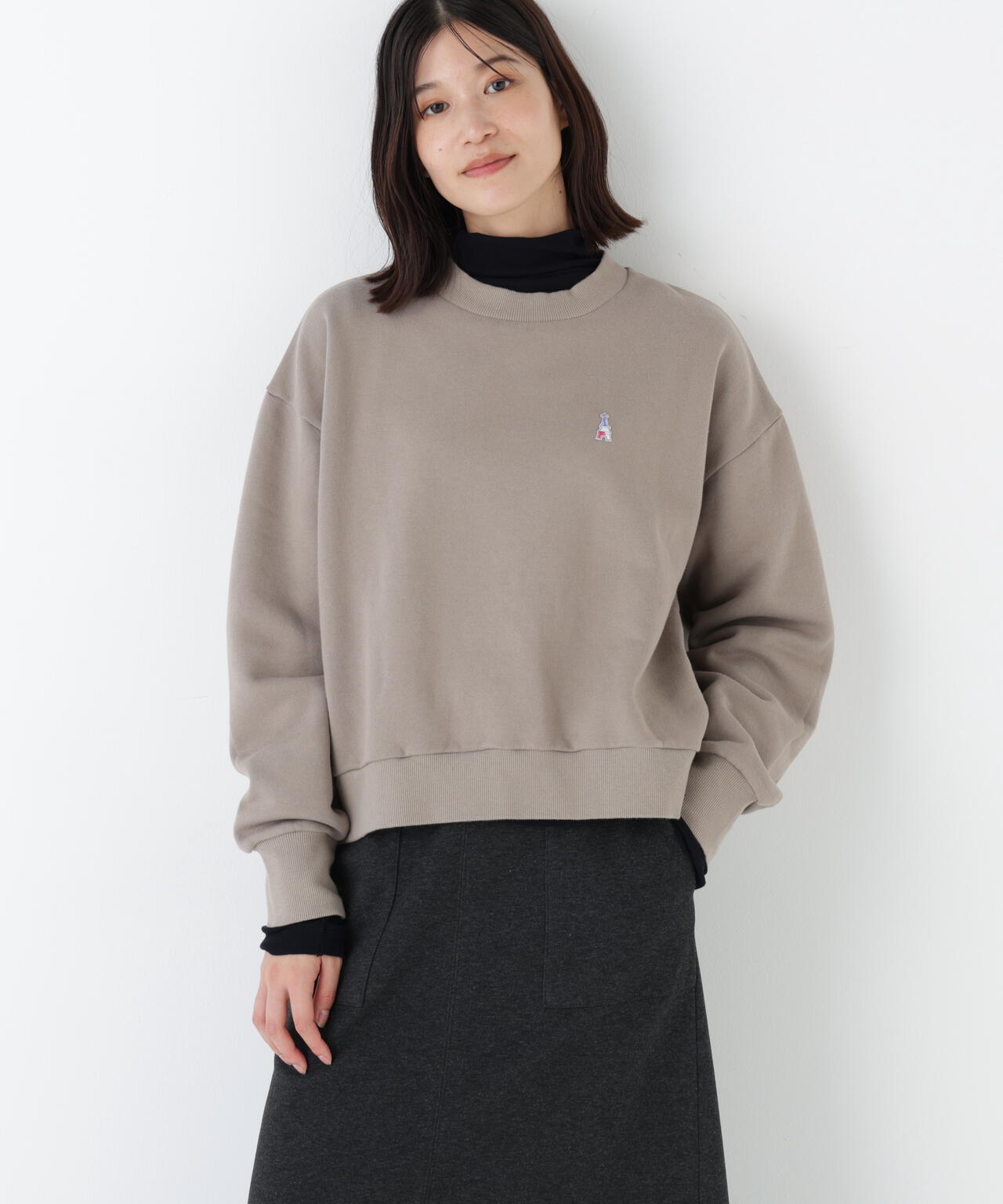 モチーフワッペン裏起毛スウェット