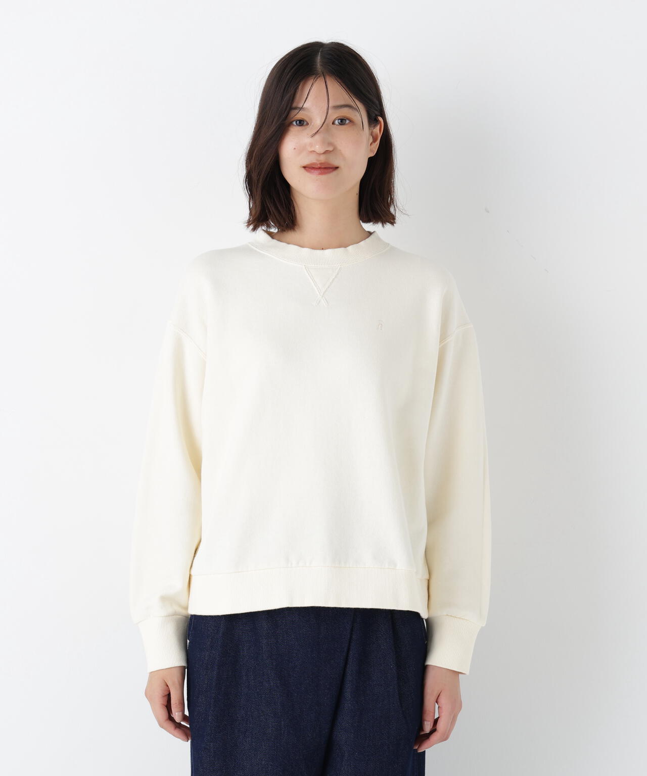 ロゴ刺繍カラースウェット