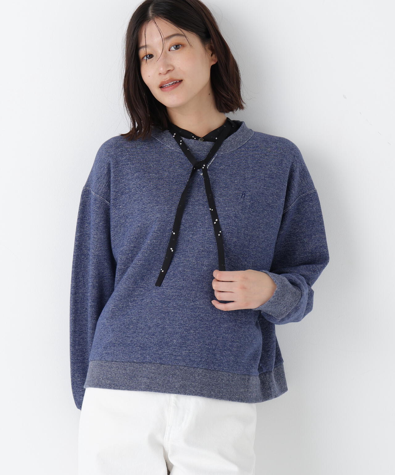 ロゴ刺繍カラースウェット