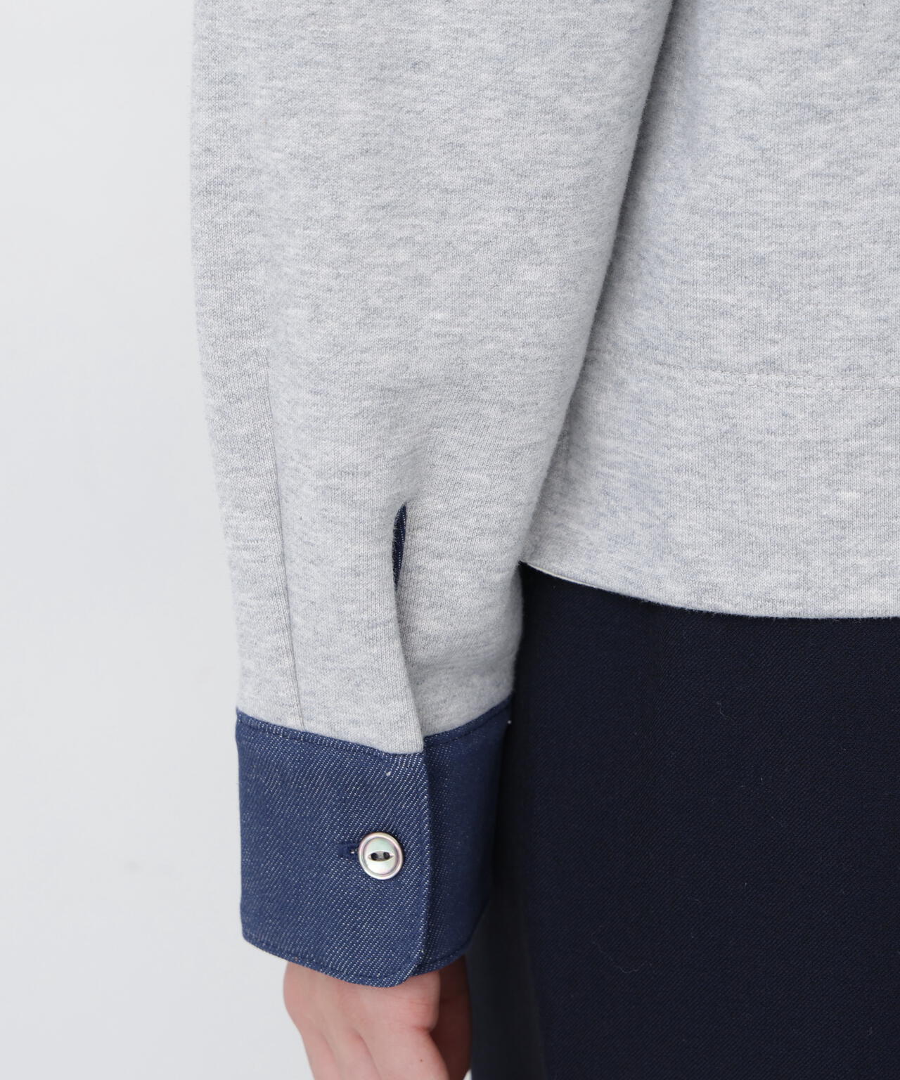 デニムドッキングフーディープルオーバー