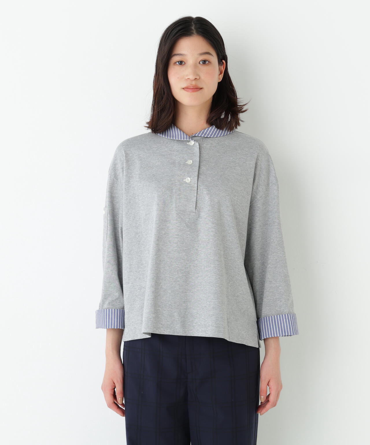 《接触冷感》クールマックス マリンディティールカットソー