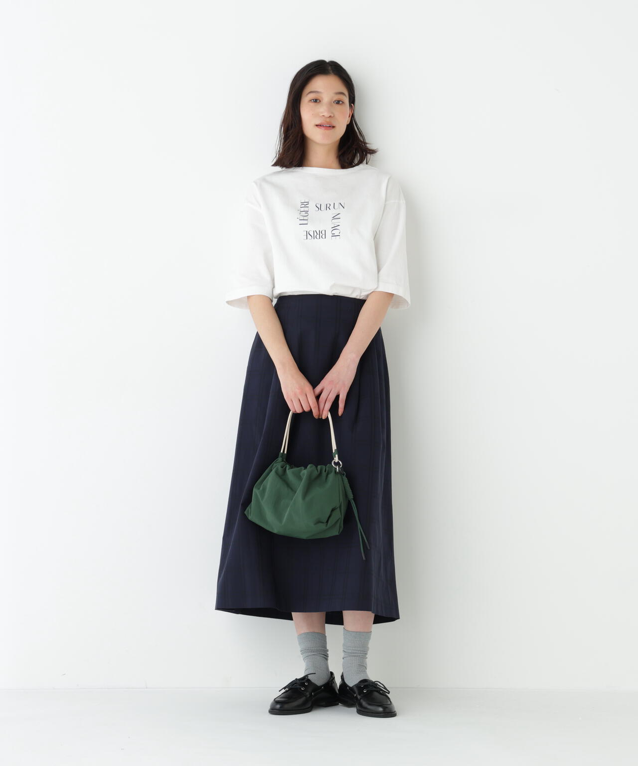 《リサイクル素材使用》ＴＳＵＮＡＧＵ ６分袖ロゴＴシャツ