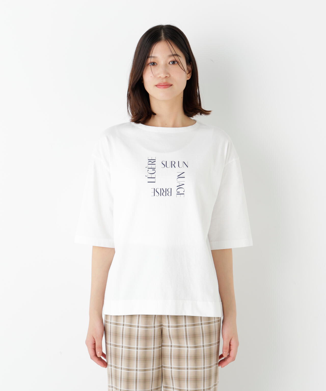 《リサイクル素材使用》ＴＳＵＮＡＧＵ ６分袖ロゴＴシャツ