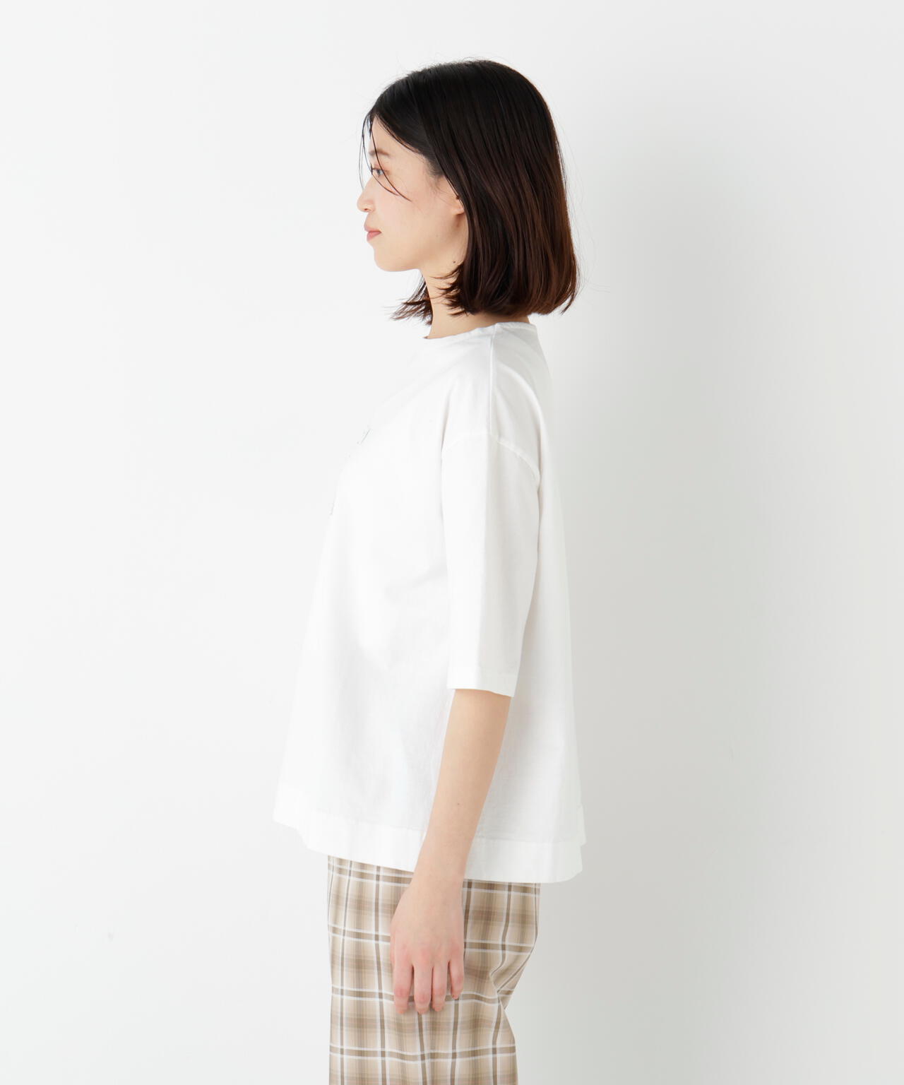 《リサイクル素材使用》ＴＳＵＮＡＧＵ ６分袖ロゴＴシャツ