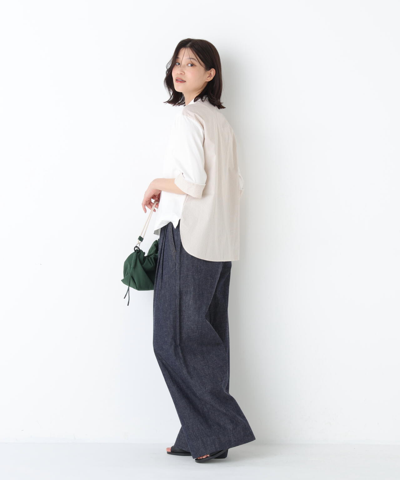 【6/12 10:00～6/15 スペシャルクーポン 対象商品】異素材使い配色プルオーバー